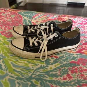 Converse Classic Black Canvas Sneakers with White Trim